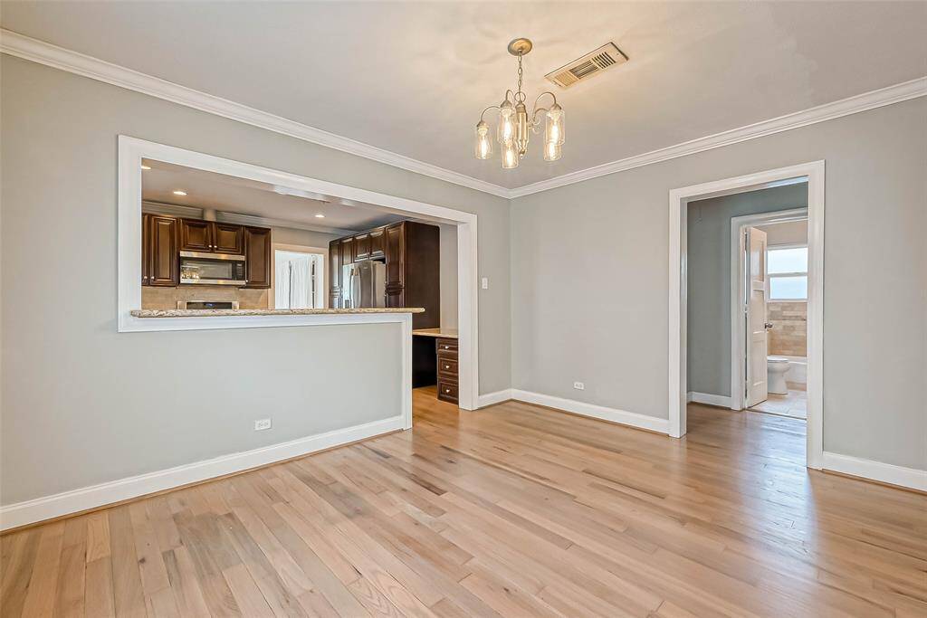 Looking into guest bathroom and second bedroom is to the left.
