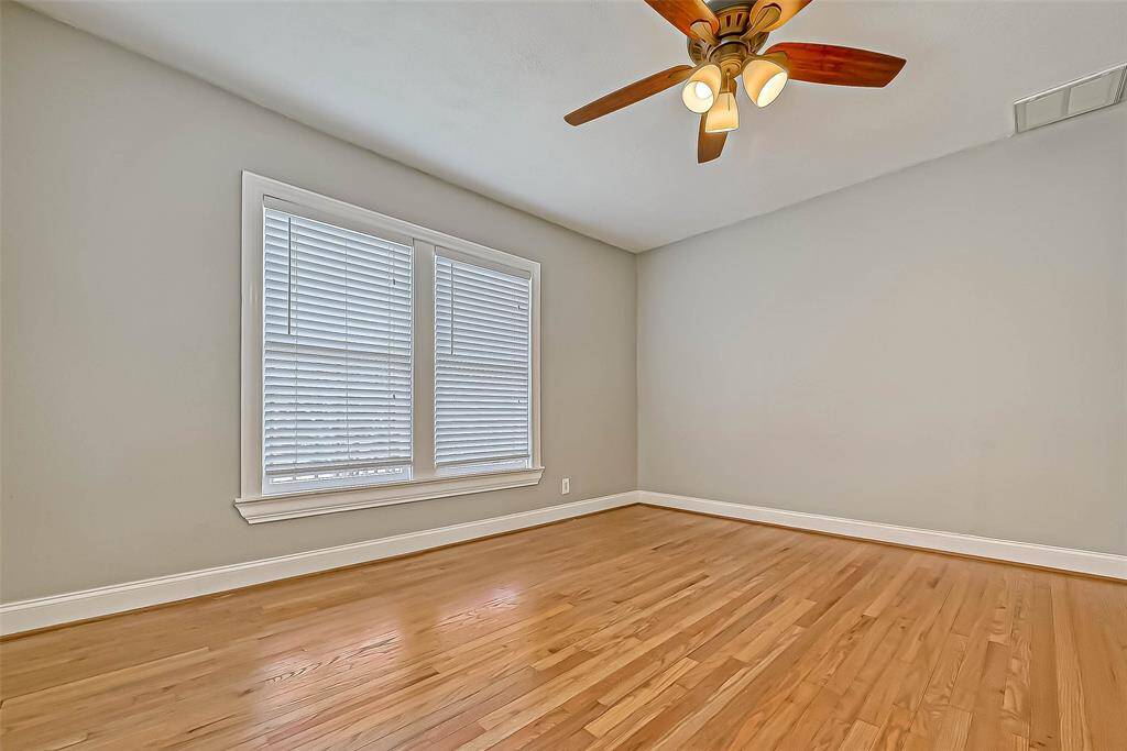 One of two windows in third bedroom