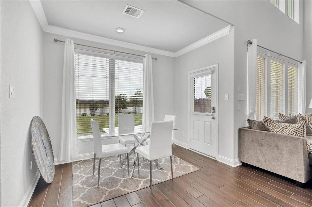 Rear door leading out to covered patio.