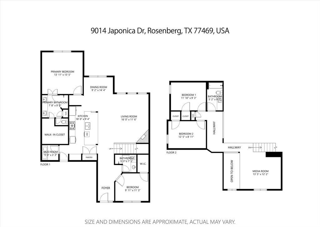 Floor plan of home.