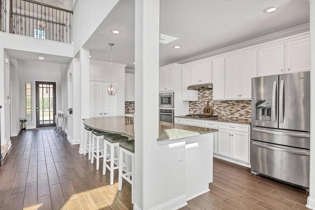 Ample cabinetry.