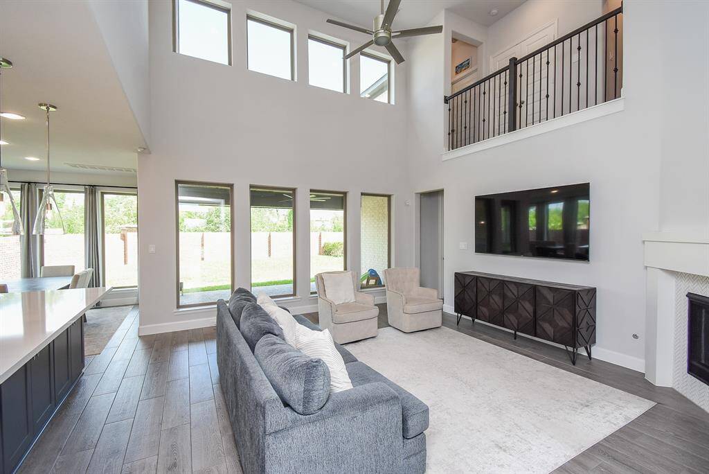 Bright and sunny Great room with 2-story windows!