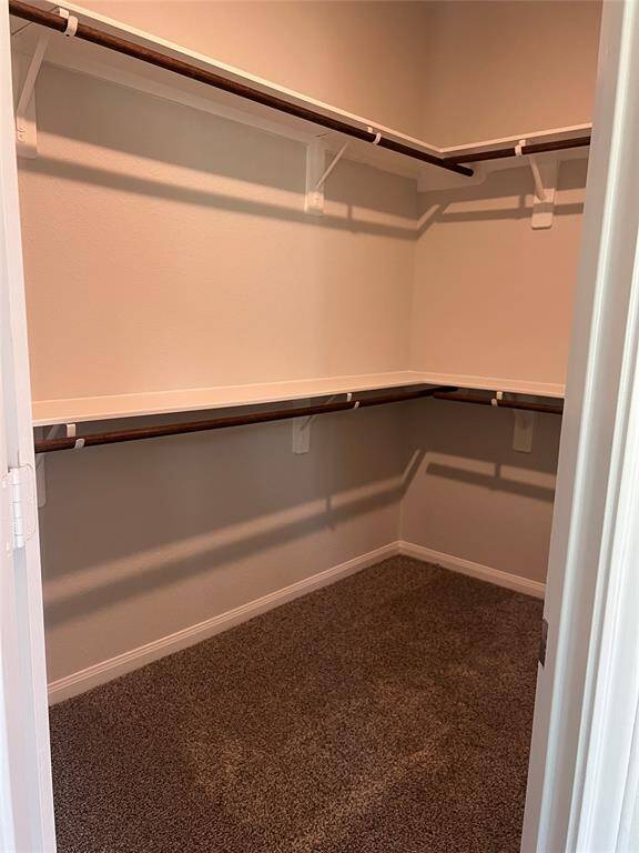 Walk in closet in the master room.