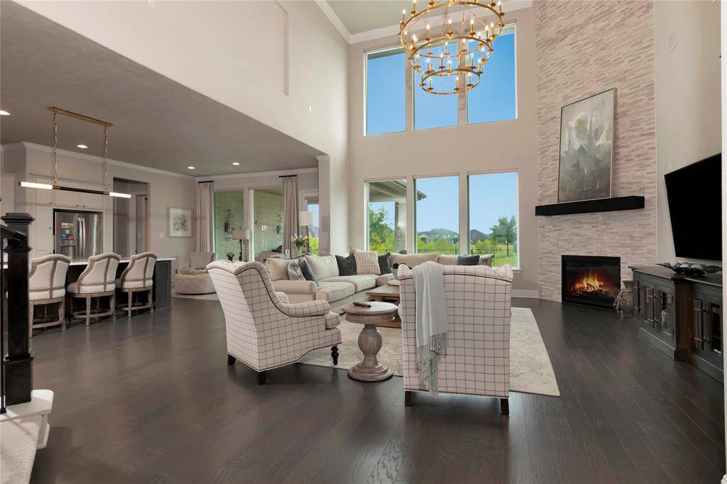 The beautifully welcoming living room.