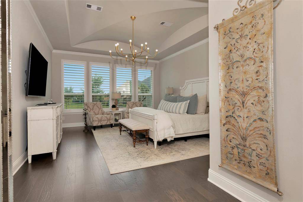 Elegant master suite.