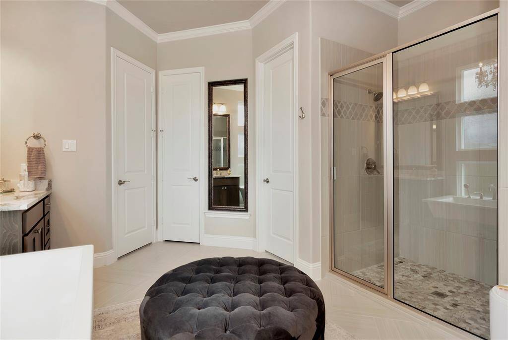 His and Her closets.