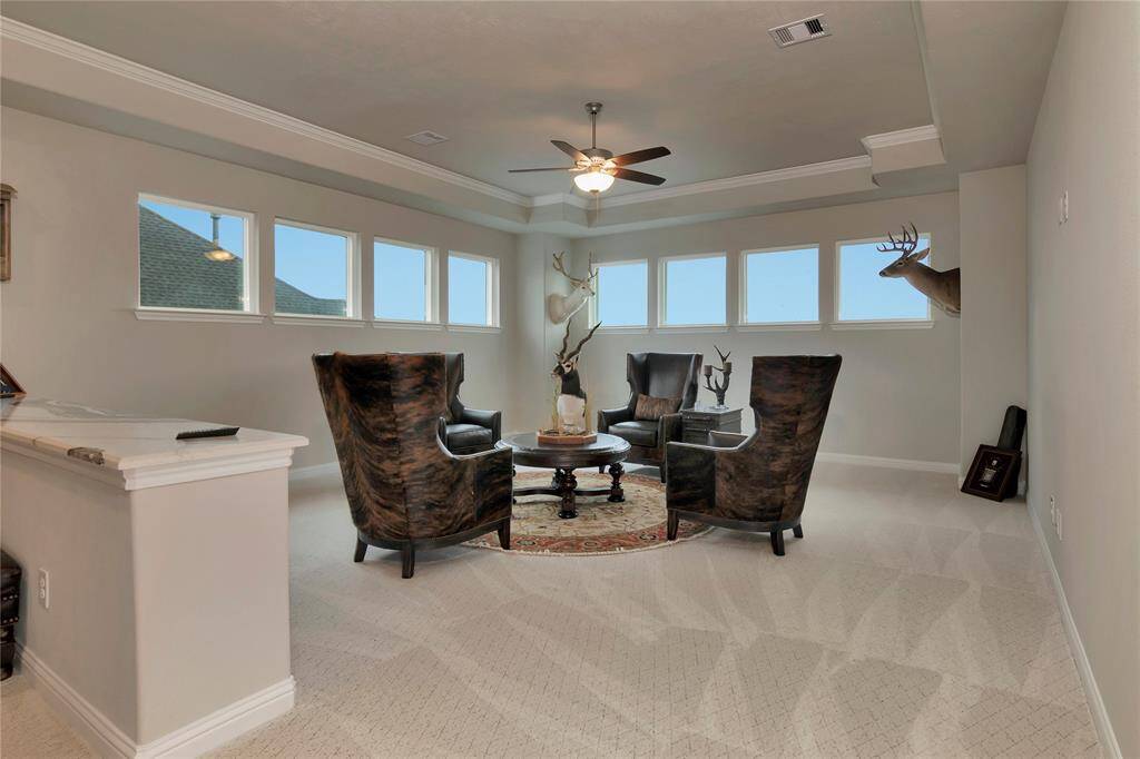 Large game room for entertaining.