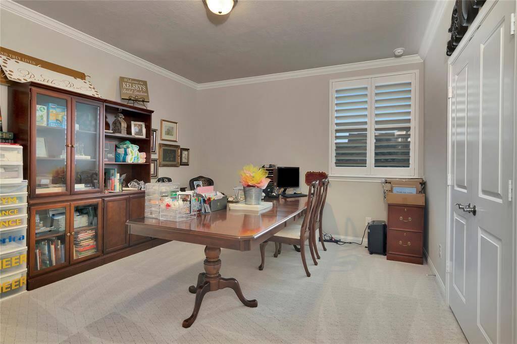 Upstairs bedroom used as a craft room.