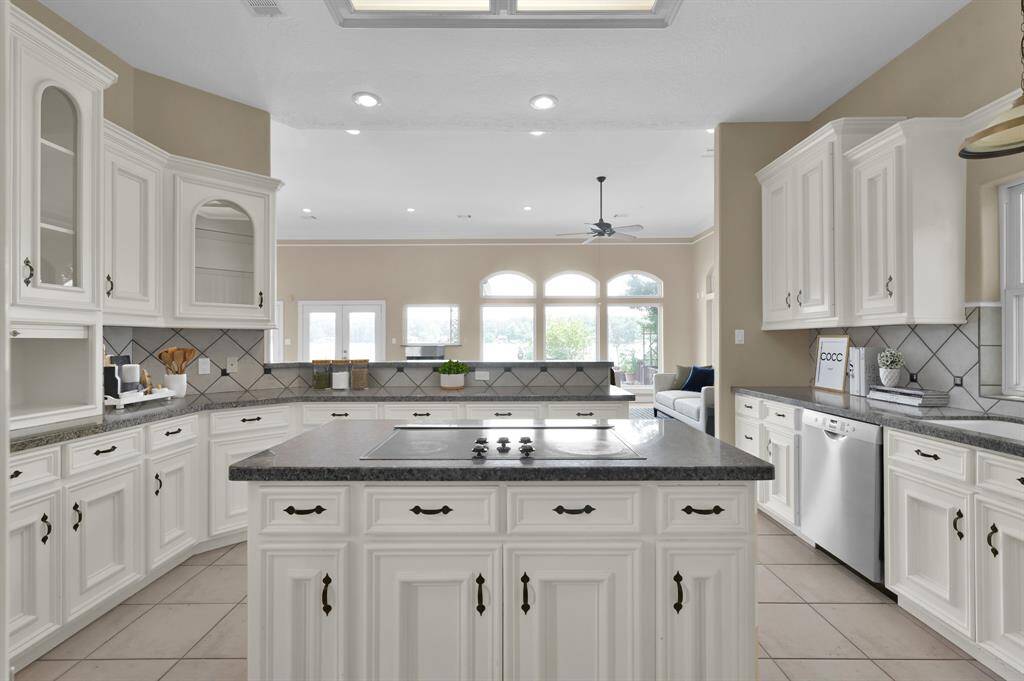 Ample amounts of natural light fill the kitchen