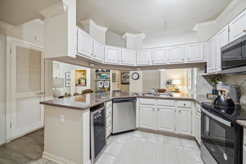 Kitchen is open and spacious