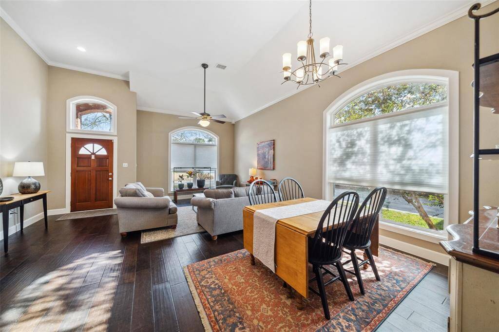 Located at the front of the home is a secondary living & dining space.