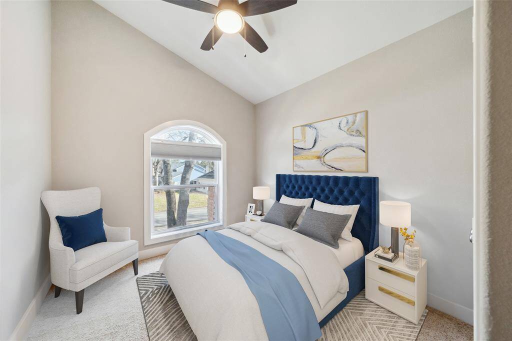 Virtually staged 3rd bedroom.