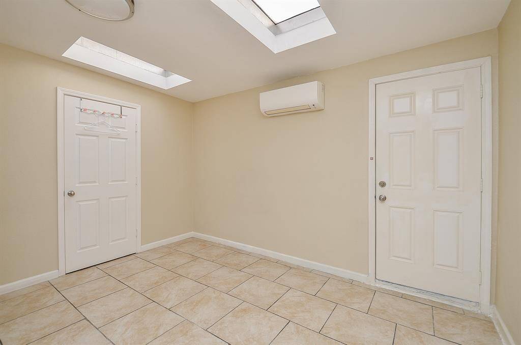 Patio converted to a room with closet with separated A/C