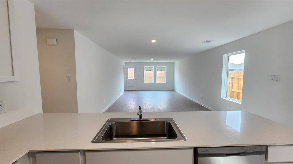 Kitchen to Dining and Family Room