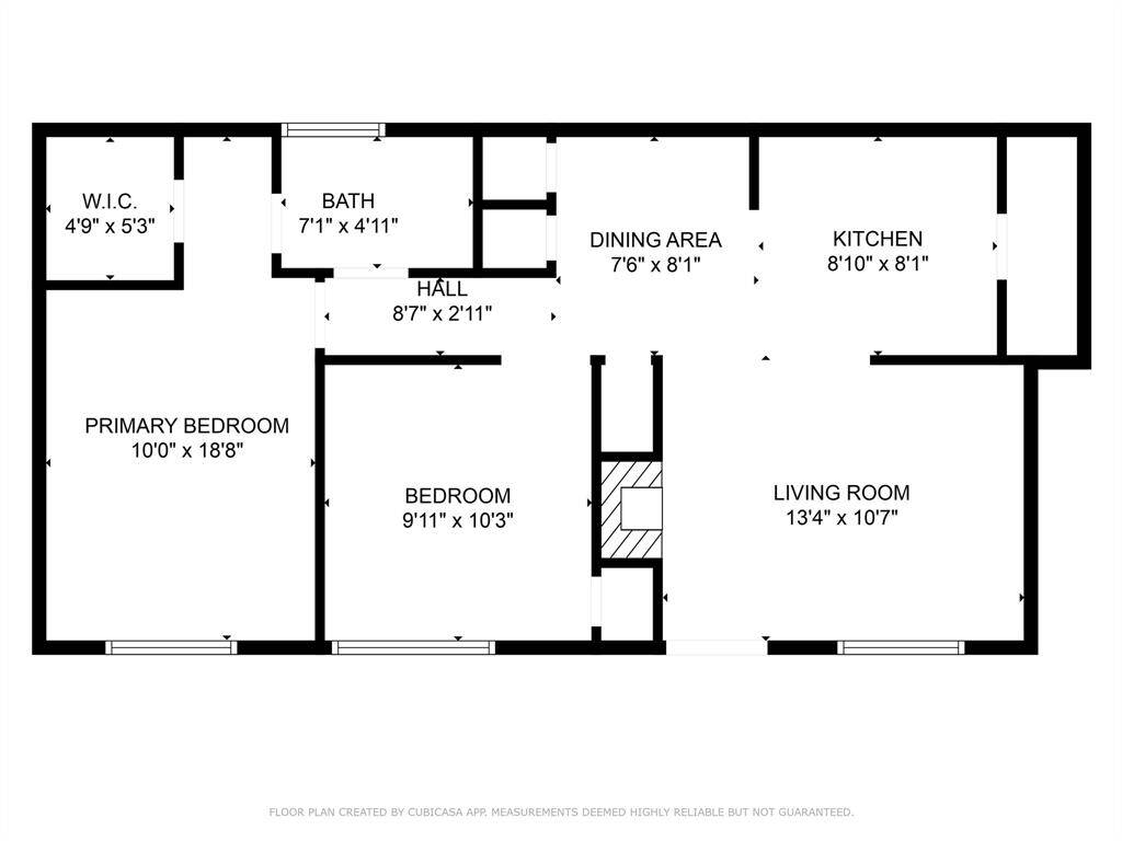 Floor plan of the condo