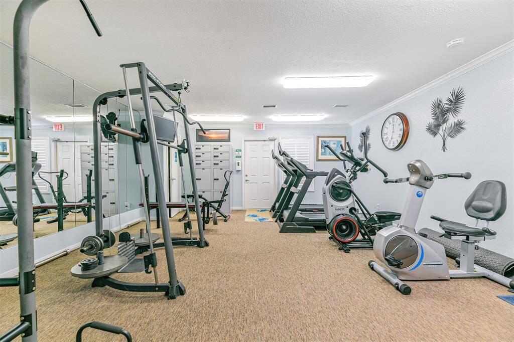 Fitness center.
