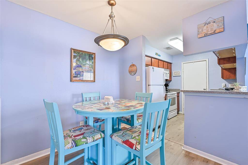 This dining area is open to both the kitchen and living area.