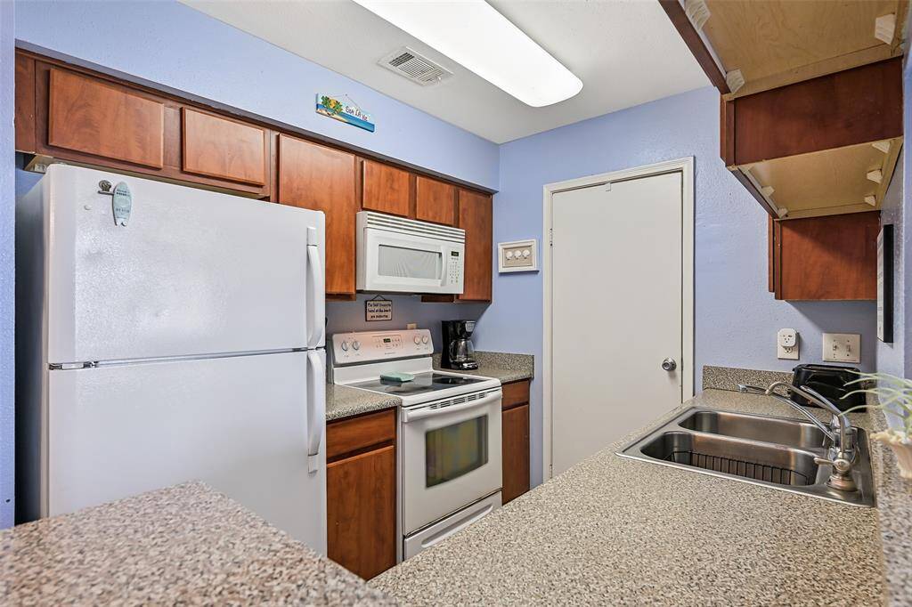 The heart of this condo is the central kitchen.