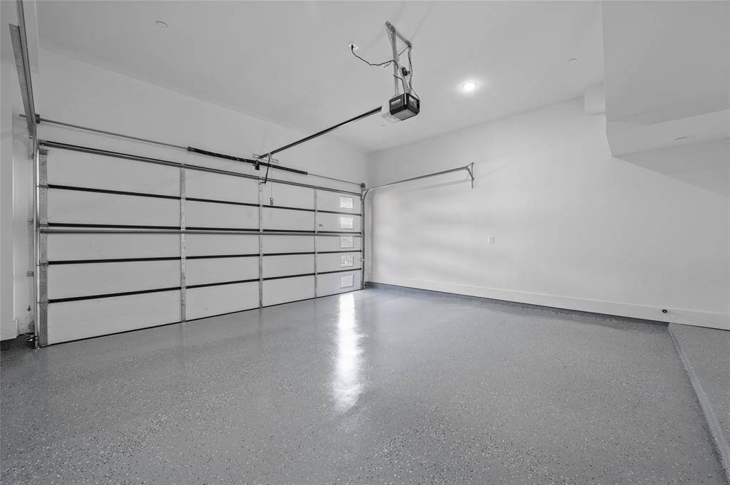 View of epoxy finish on garage floor from similar plan