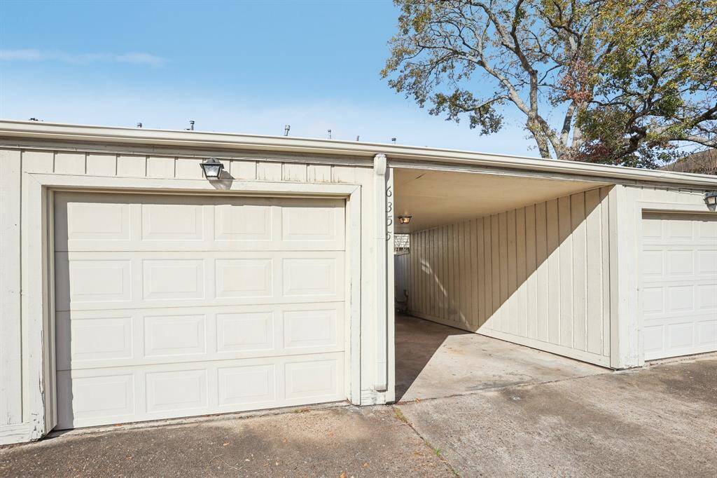 1-car garage next to the carport.