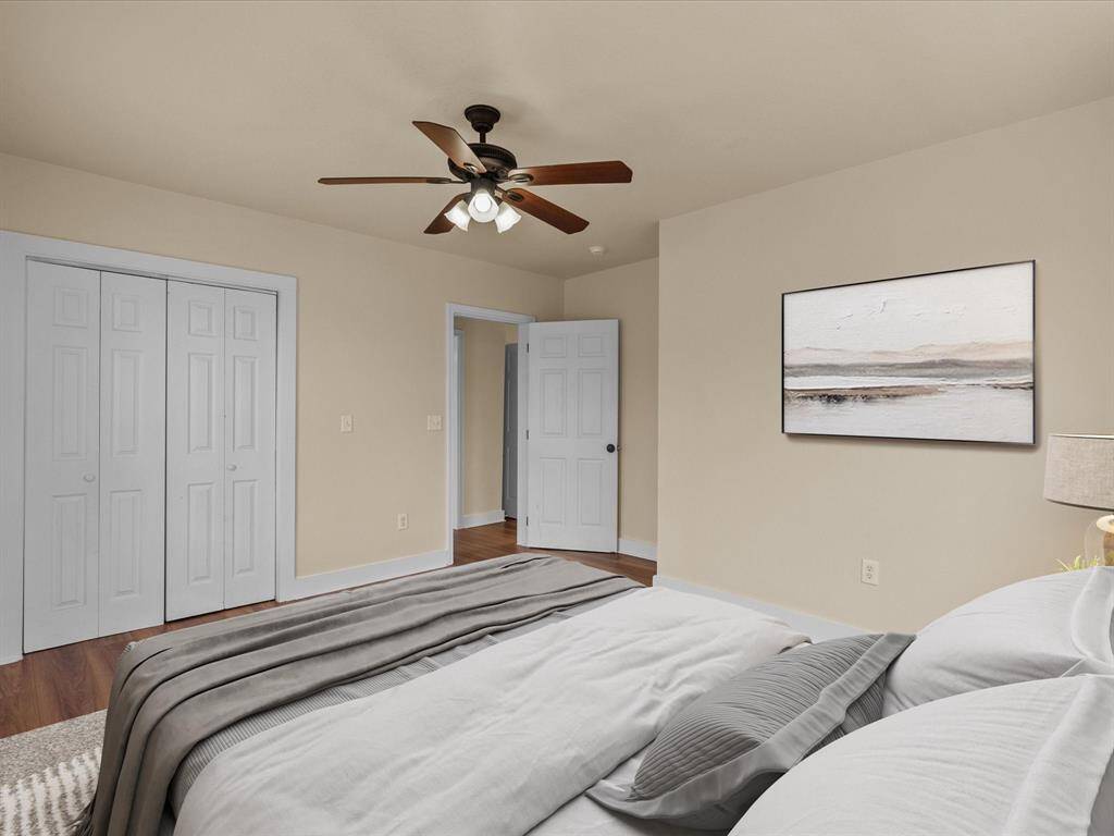 Virtually staged bedroom