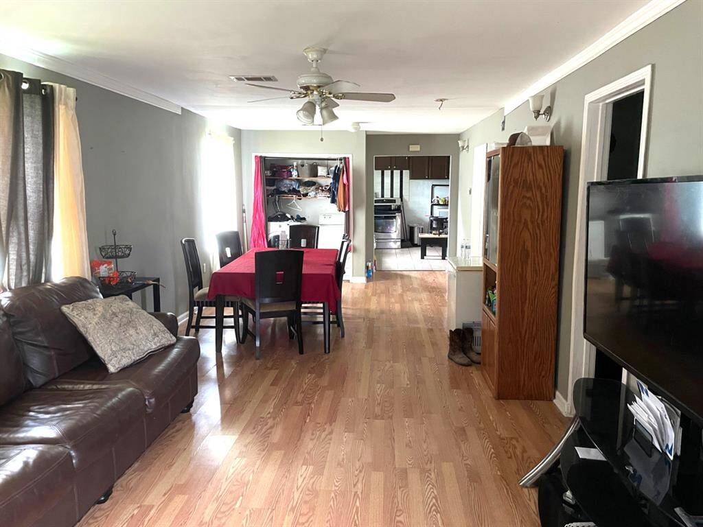 From front entry, living/dining room