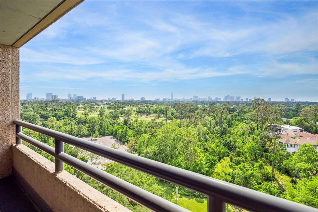 Unobstructed views from this 10th floor balcony.