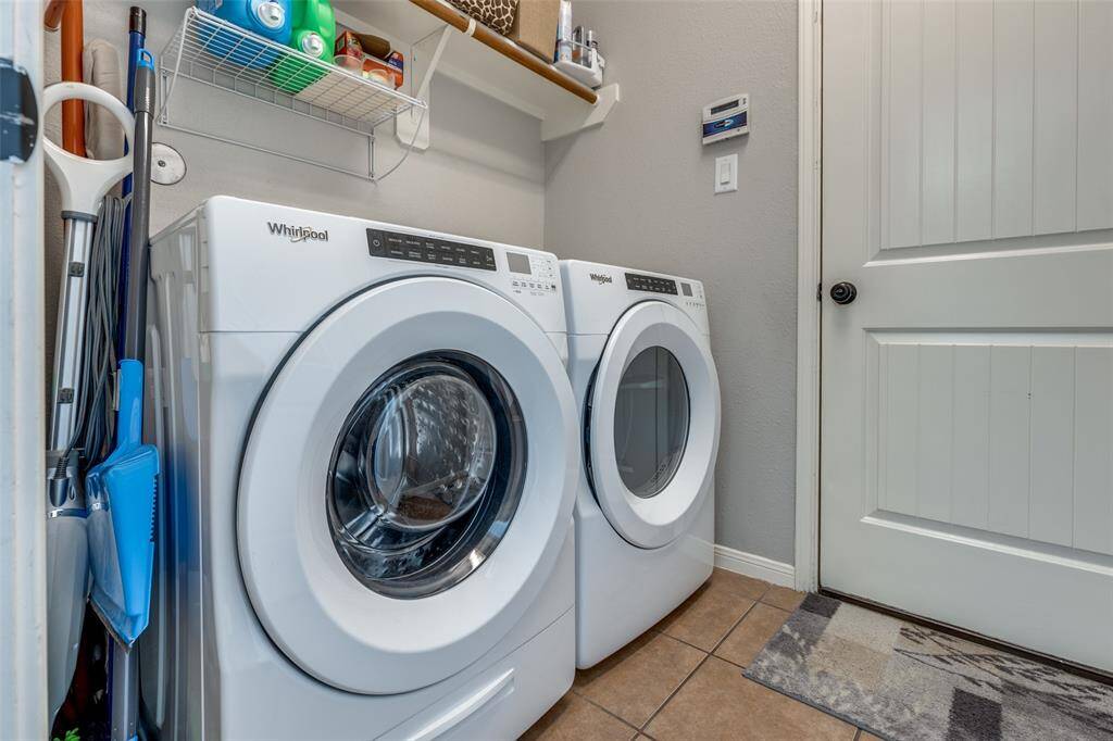 Laundry room is a pass through to the connected garage.