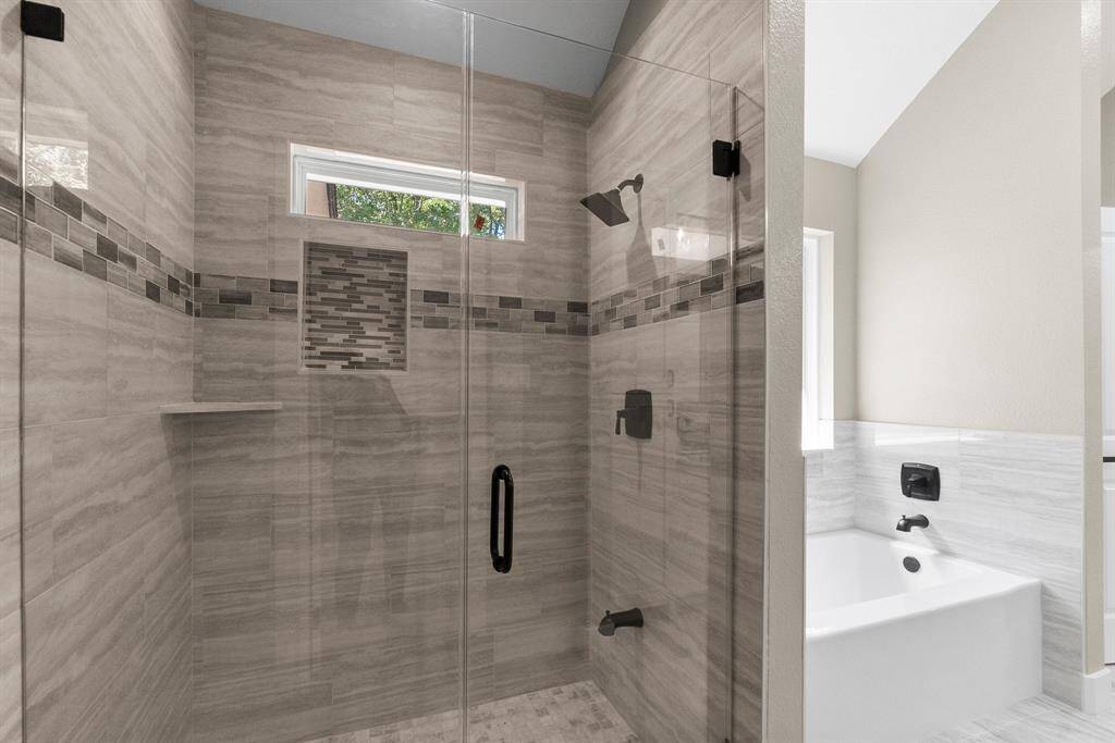 Separate walk-in shower!