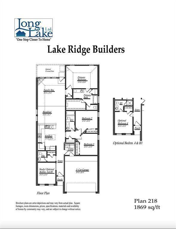 Plan 218 features 4 bedrooms, 3 full baths, and over 1,800 square feet of living space.
