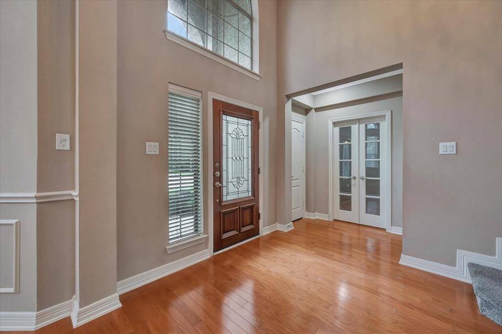 Soaring ceilings at entry