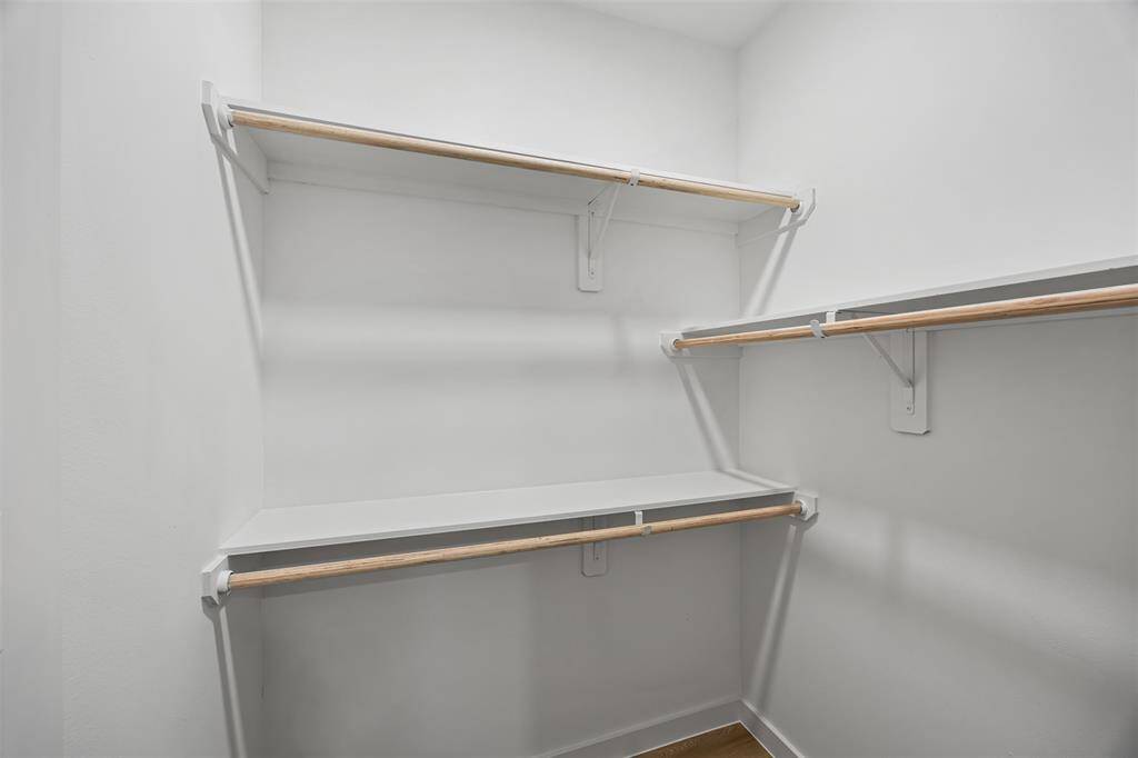 Walk in closets throughout the house.