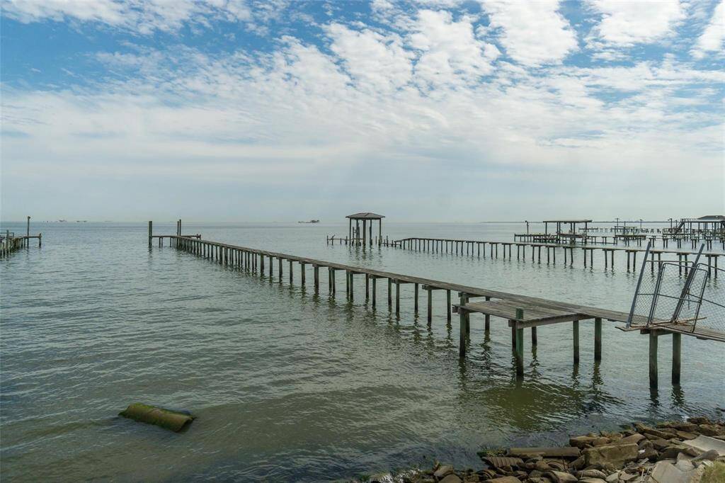 Pier extends out into water