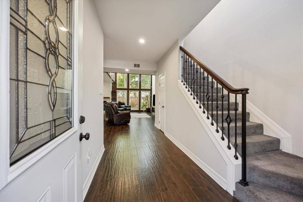 All bedrooms are up in this open floorplan.