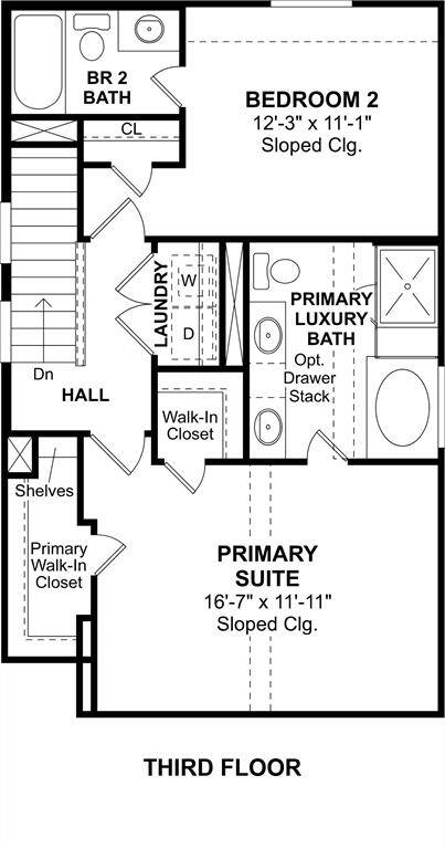 The Lincoln II floor plan by K. Hovnanian Homes. 3rd Floor shown. *Prices, plans, dimensions, features, specifications, materials, and availability of homes or communities are subject to change without notice or obligation.