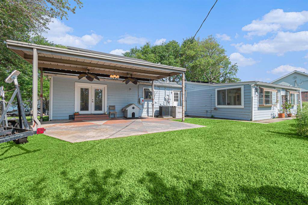 Fenced back yard
