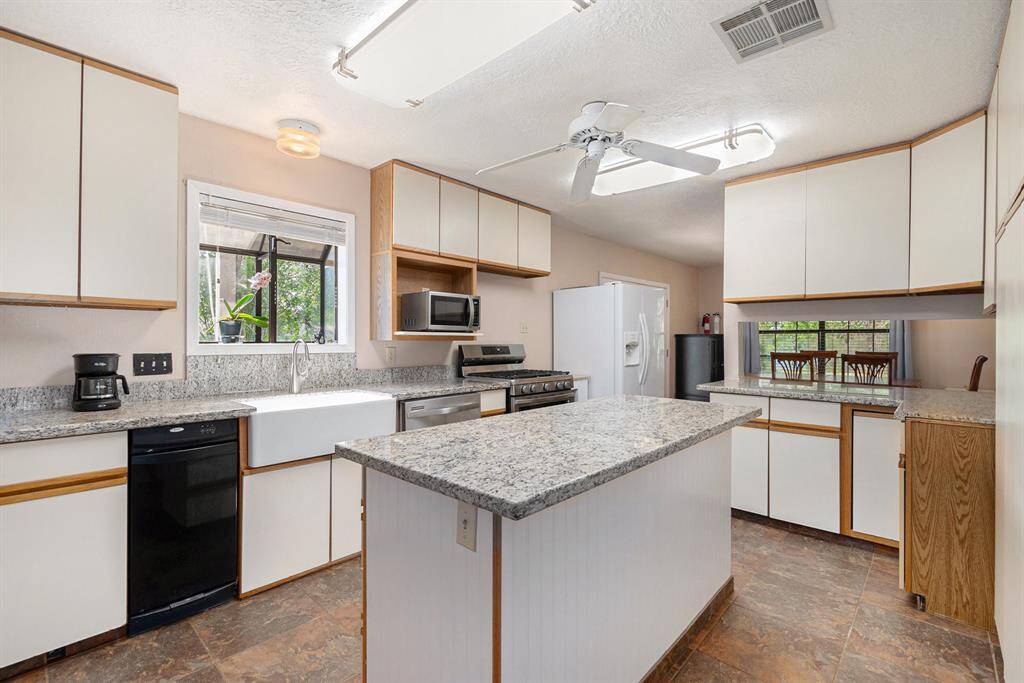 Kitchen with updated countertops