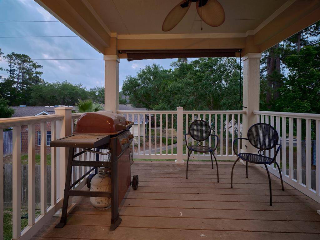 Balcony just off the Kitchen - for chillin' and grillin'.