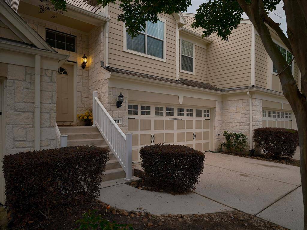 2 car garage and double wide drive way.