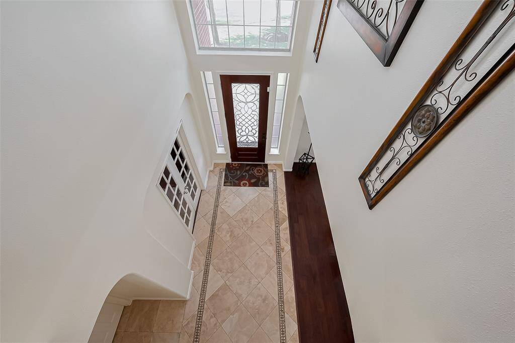 View from the upstairs corridor