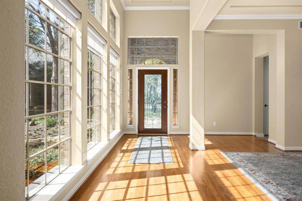 Notice the gorgeous hardwood floors