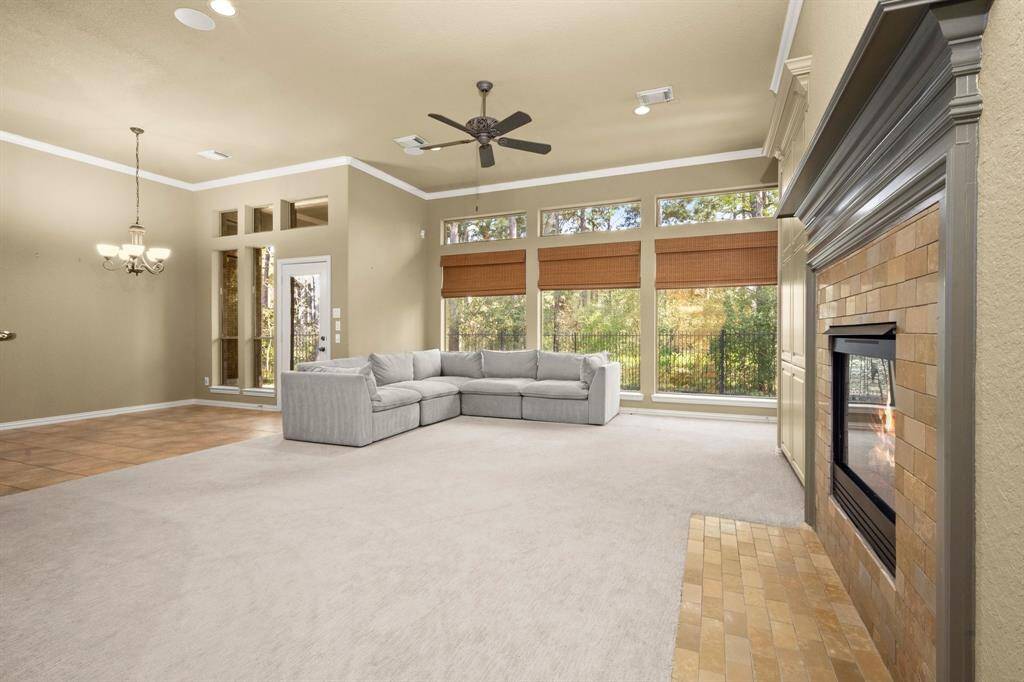 The Living Room is at the back of the home