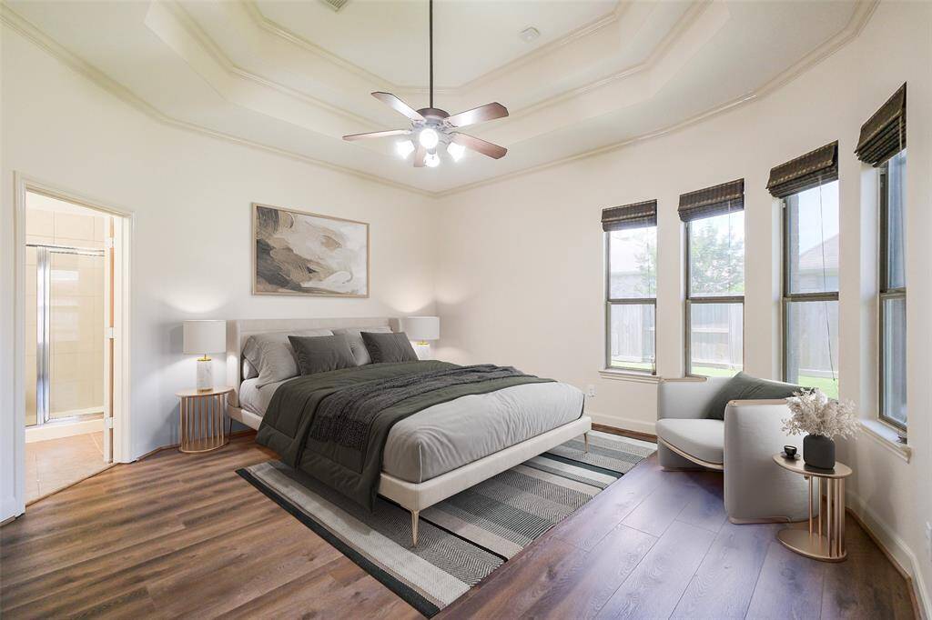 Virtually Staged Primary Bedroom