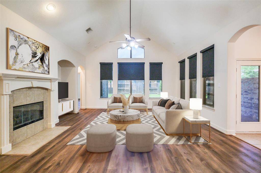 Virtually Staged Family Room