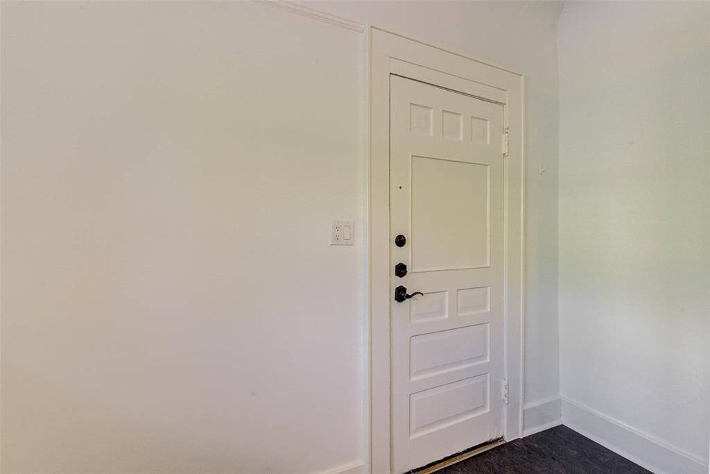 View of door from inside