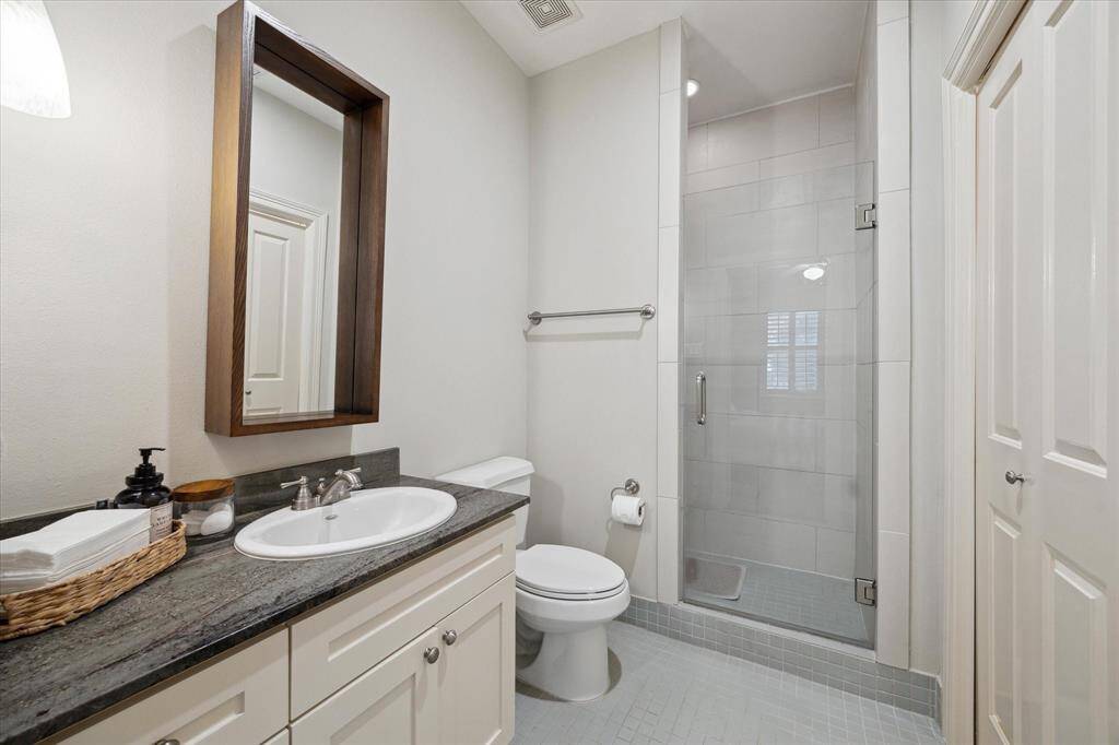 The third bathroom, off the third bedroom.