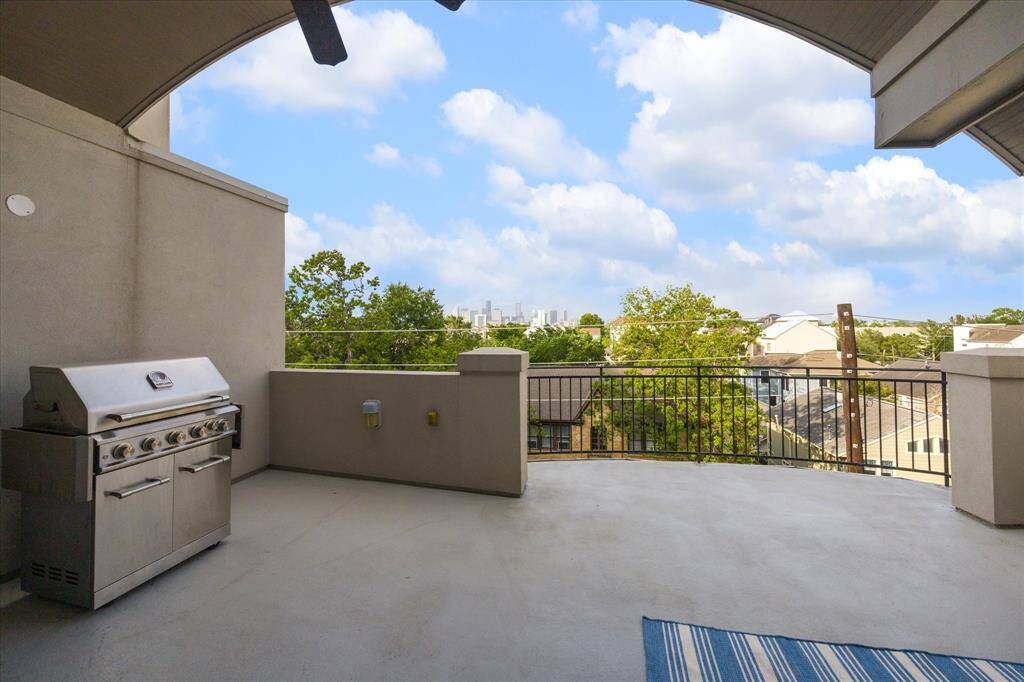 The rooftop patio is nothing short of stunning.  It feels very open, and yet there is protection from rain and sun.