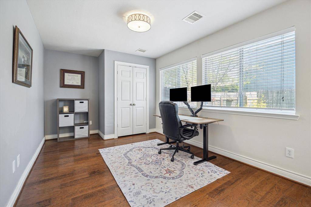 Versatile room on the 1st floor - currently used as a home office but would also serve as a guest bedroom.