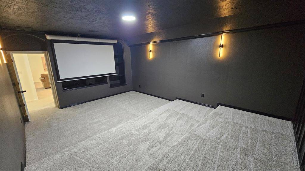 Upstairs movie room