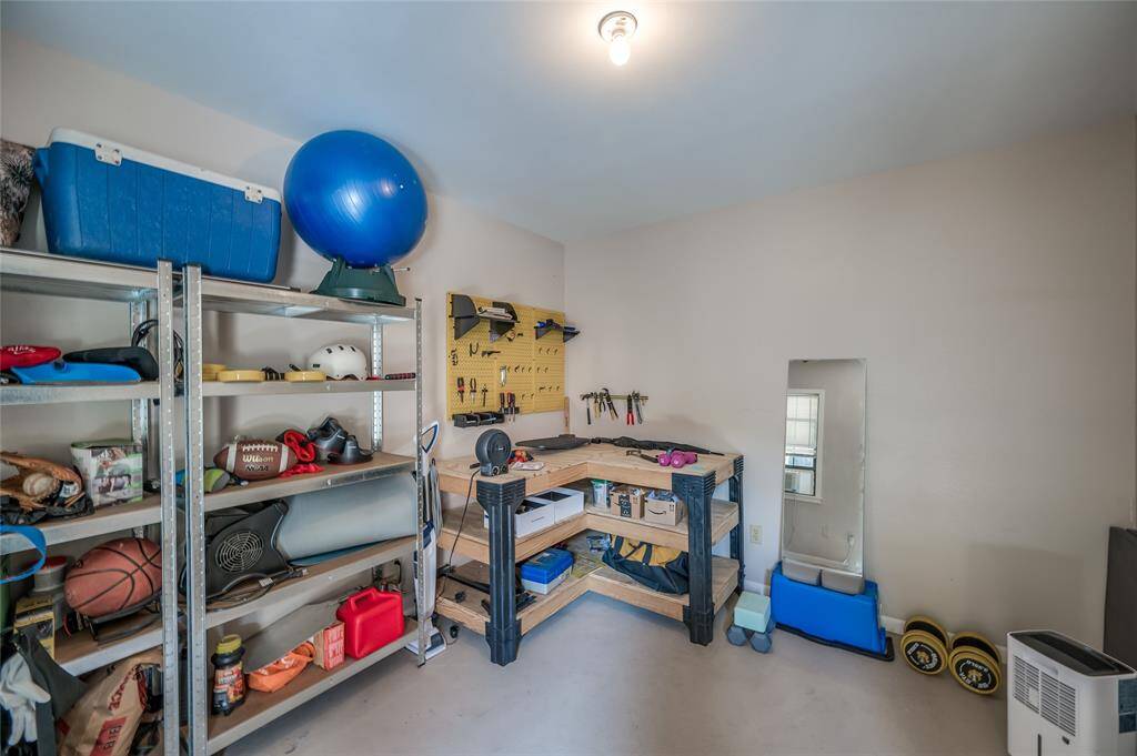 Extra storage space in garage